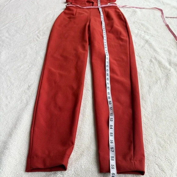 House of CB Alexis Sleeveless Orange Jumpsuit M - Picture 5 of 14